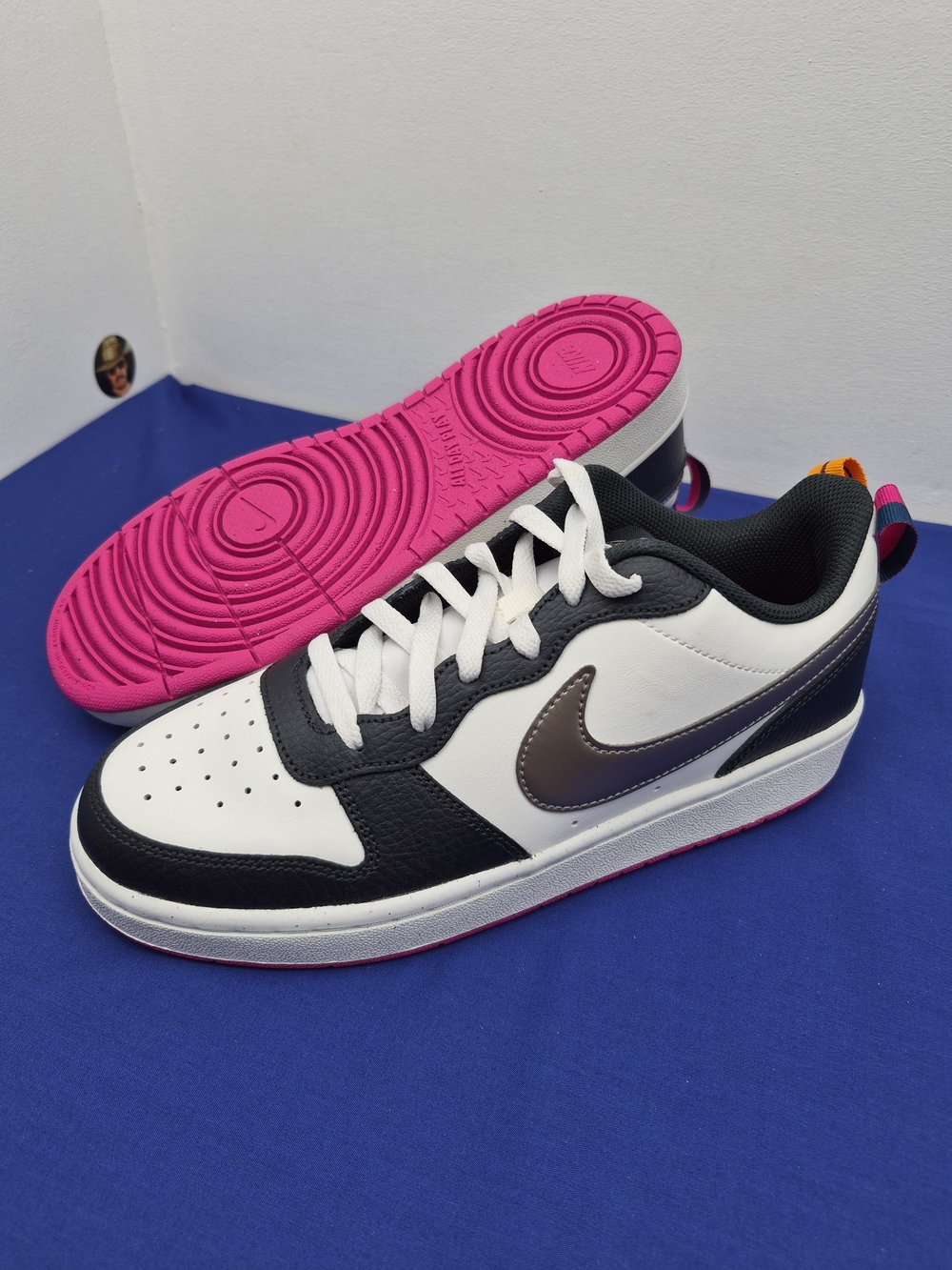 Nike Court Borough 2 SE Low Summit White Pink Prime NEW DJ0040-100 size 7Y